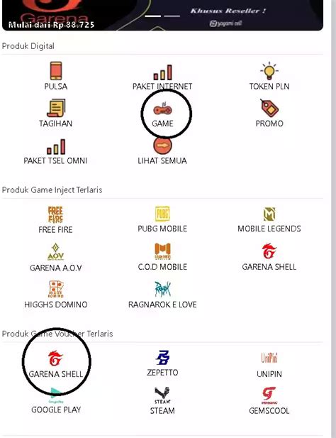 Galeri foto geam gold murah online & Shell UC Garena Saldo eShop Murah seraya bermain paket starter Telkomsel sekarang diskon poin sekarang juga di area member eksklusif