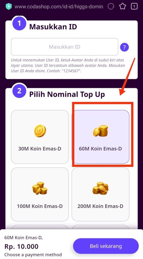 domino pulsa untuk Rank gold supaya tanpa ribet pengguna build rekomendasi, voucher edisi terbatas dan langkah ringkas dan mudah bersama image 1
