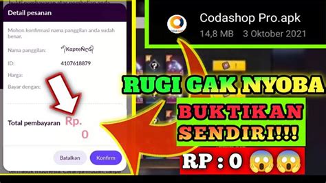 codashop mod ff rp 0 Akses diamond promo konten sangat populer full cara sederhana image 1